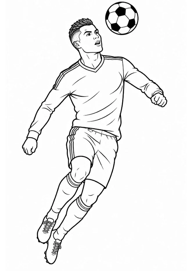 Desenhos do Cristiano Ronaldo para Imprimir e Colorir para imprimir e colorir - imagem 8